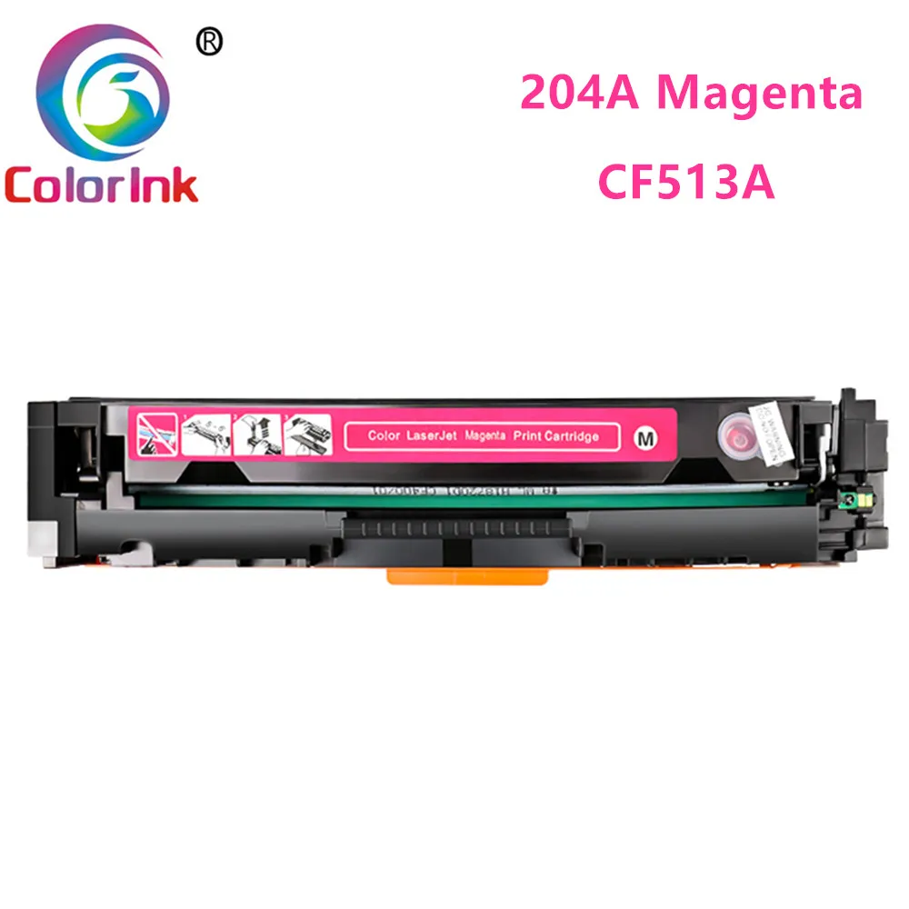 Цветные чернила CF 510A CF511A CF512A CF513A совместимый тонер-картридж 204A CF510A hp color LaserJet Pro MFP M180 M180n M181 M181fw - Цвет: CF513A Magenta
