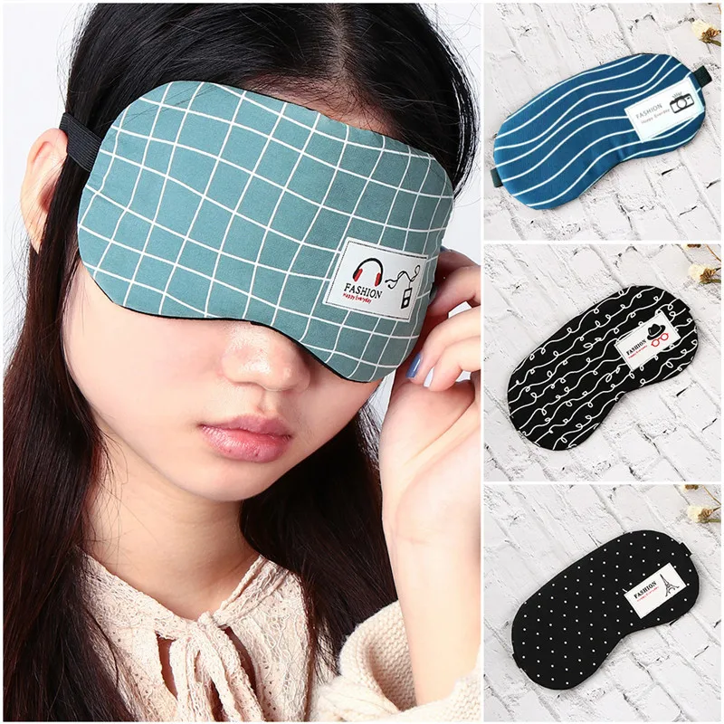 

Sleeping Mask Eyepatch Soft Eye Sleep Mask Fashion Striped Moon Style Creative Travel Relaxing Sleeping Aid Blindfold