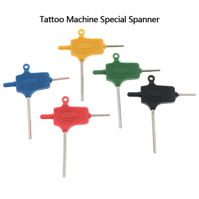 5 цветов, шестигранный ключ для татуажа, оборудование для татуировки, аксессуары для машины, многофункциональный ключ