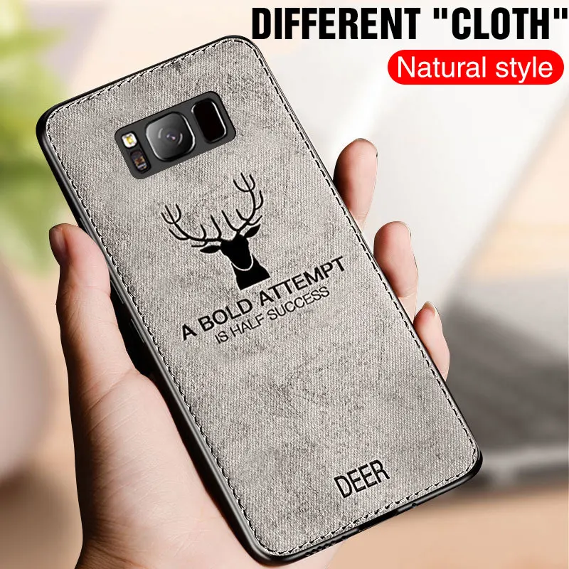 

Cloth Soft TPU Phone Deer Case For Samsung Galaxy S8 S9 Plus Note 8 9 Soft Back Case For Samsung S9 S8 Shell Case