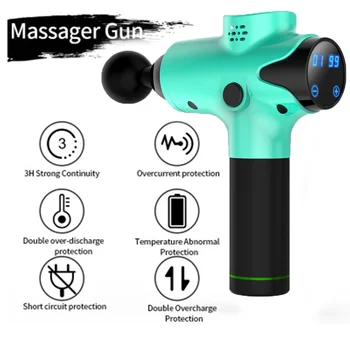 

2400mAh 6 Head Professional Deep Tissue Massage Gun Electric Muscle Massage Gun Therapy Fascia Massage Pistol Neck Body Massager