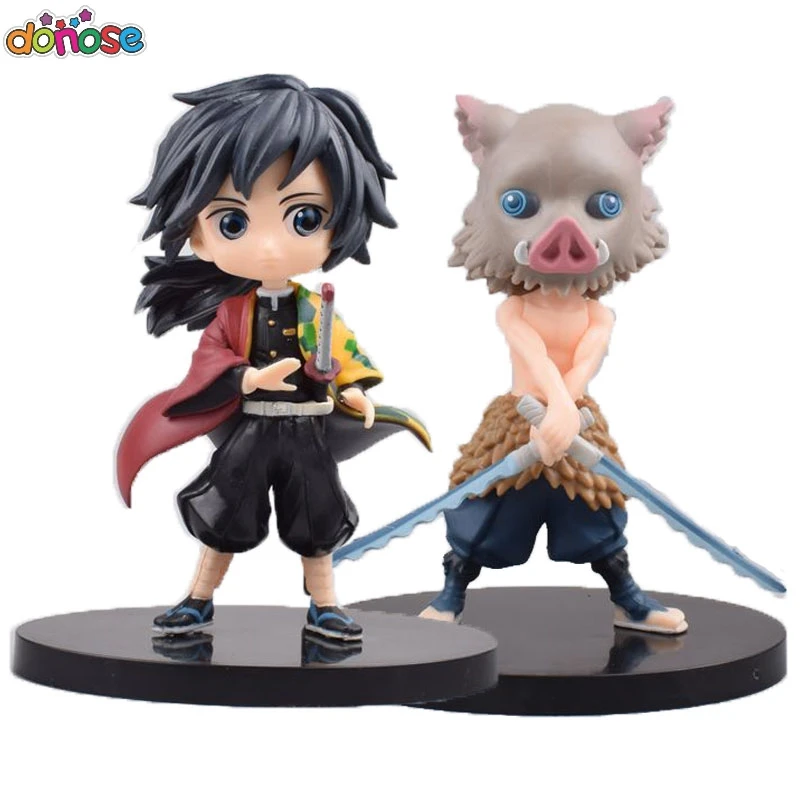 15cm Q Posket Demon Slayer Kimetsu No Yaiba Cartoon Model Hashibira Inosuke Anime Tomioka Giyuu Doll Collection Action Figure Aliexpress