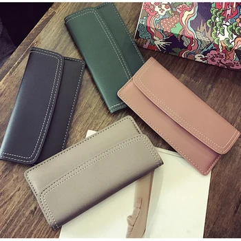 

2021 Leather Women Wallets Hasp Lady Moneybags Coin Purse Woman Envelope Wallet Money Cards ID Holder Bags Purses Pocket