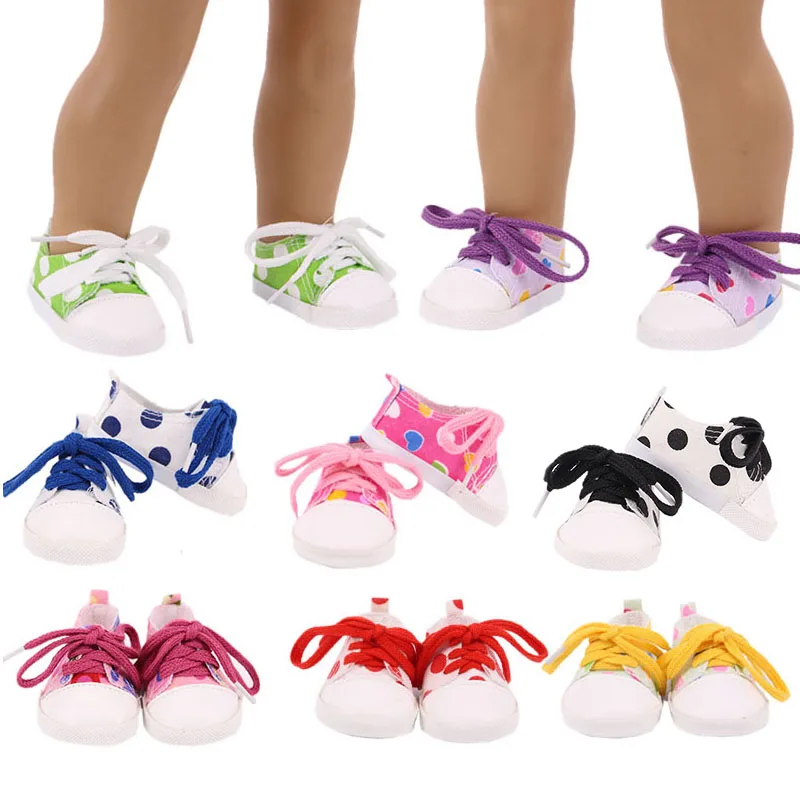 Promotion!Cute Canvas Doll Shoes Length 7.5 cm For 18 Inch Girl &amp New Born Baby 43 41 Nenuco Our Generation | Игрушки и хобби