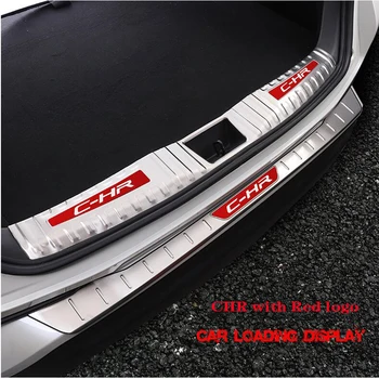 

Car Rear Boot Trunk Bumper Protector Guard Sill Lnner Outer Plate Cover Accessories Stainless Steel For Toyota Chr