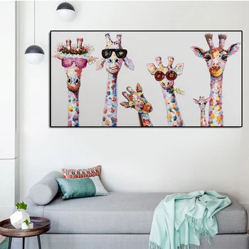 

Colorful Cute Deer Decor Animal Deer Art Canvas Painting Prints and Posters Art Cuadros Wall Pictures for Living Room Home Decor