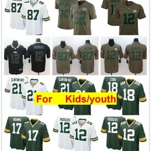 Youth Green Bay Aaron Rodgers Davante Adams Clay Matthews Randall Cobb Ha Clinton-Dix Brett Favre майки