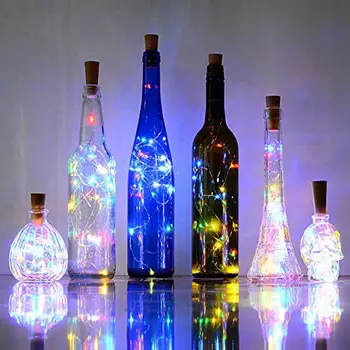 

1PCS Solar Fairy Lamp 1M LED Cork Shaped 20 LED String Light Kork Solarbetrieben Licht Wine Bottle Party Christmas Decoration