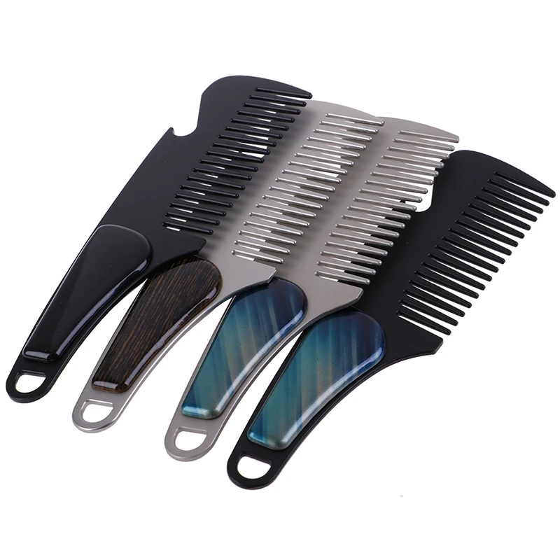 1Pcs Portable Stainless Steel Beard Styling Beard Comb Men