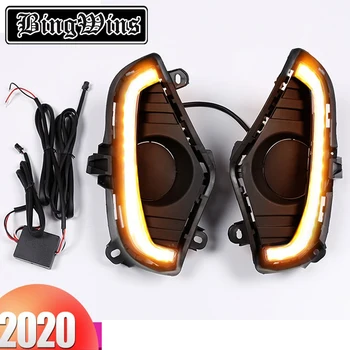 

BingWins Car styling For 2020 Toyota RAV4 LED daytime running light dual color belt steering modification