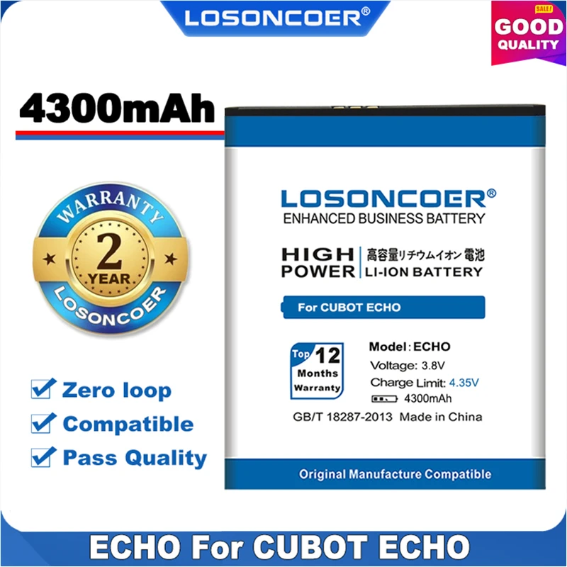 Сменный литий ионный аккумулятор LOSONCOER 4300 мАч 100% оригинал|Аккумуляторы для