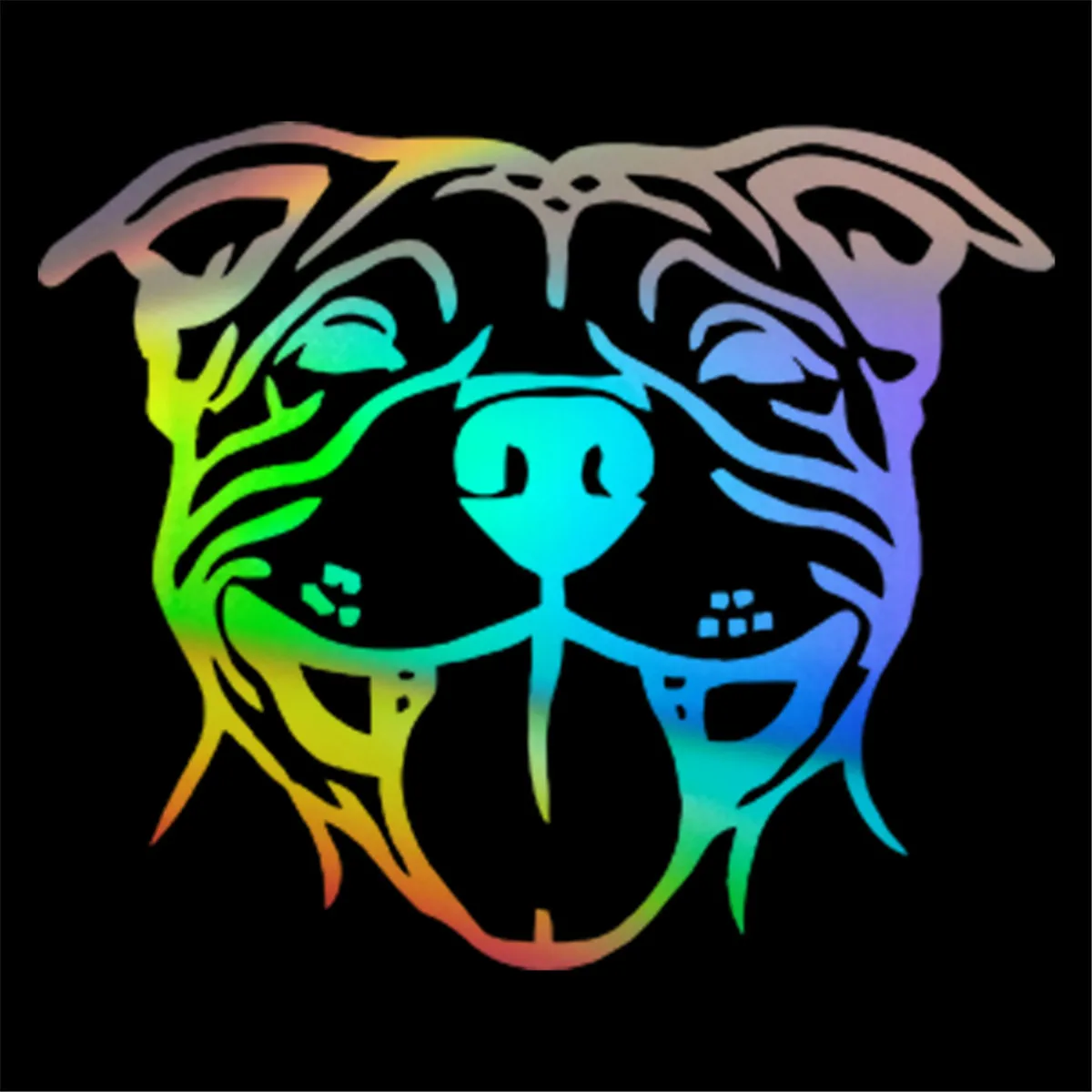 

SMILING STAFFY Funny Dog Accessories Bodywork Car Stickers Decals Sunscreen Suv Cover Scratches Interior Accessories KK18*15cm