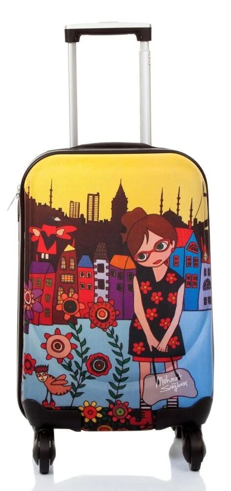 Biggdesign maleta de tamaño de de floristería, 18 pulgadas, hecha de 100% ABS, Material en bruto, lona, diseño impreso, maletas de viaje sobre ruedas| | - AliExpress