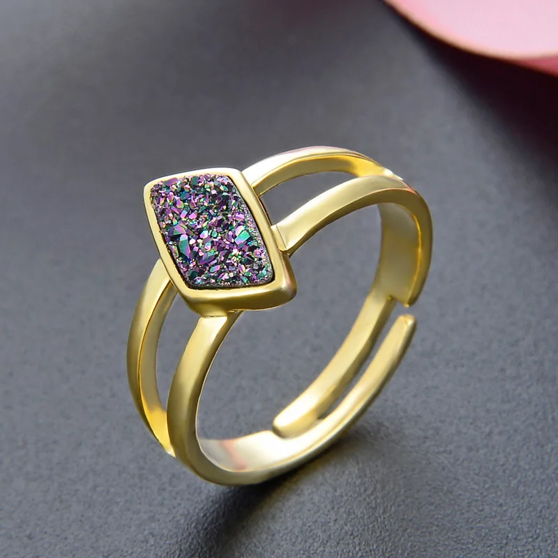 Bague Ringen,, настоящее 925 пробы, серебряное кольцо с геометрическим кристаллом, женские обручальные кольца, женские оригинальные ювелирные изделия для помолвки