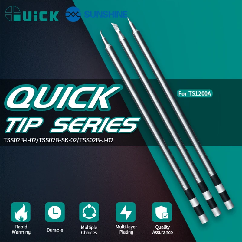 

Original Quick TS1200A Lead Free Soldering Iron Tip Soldering Pen Tools TSS02B-I TSS02B-SK TSS02B-J