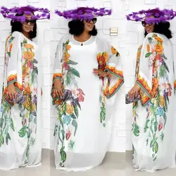 Новое поступление 2019 года, сексуальное Модное Длинное Платье в африканском стиле с принтом больших размеров