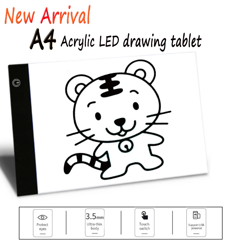 

Graphics tablet A4 USB LED electronic drawing writing board with Tracing light box for painter artist anime graphic design
