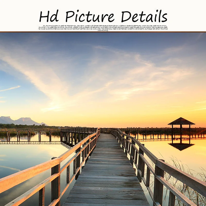 Beachcrest Home™ Sunset and a Wooden Pier - Canvas Print Wall Art | Wayfair