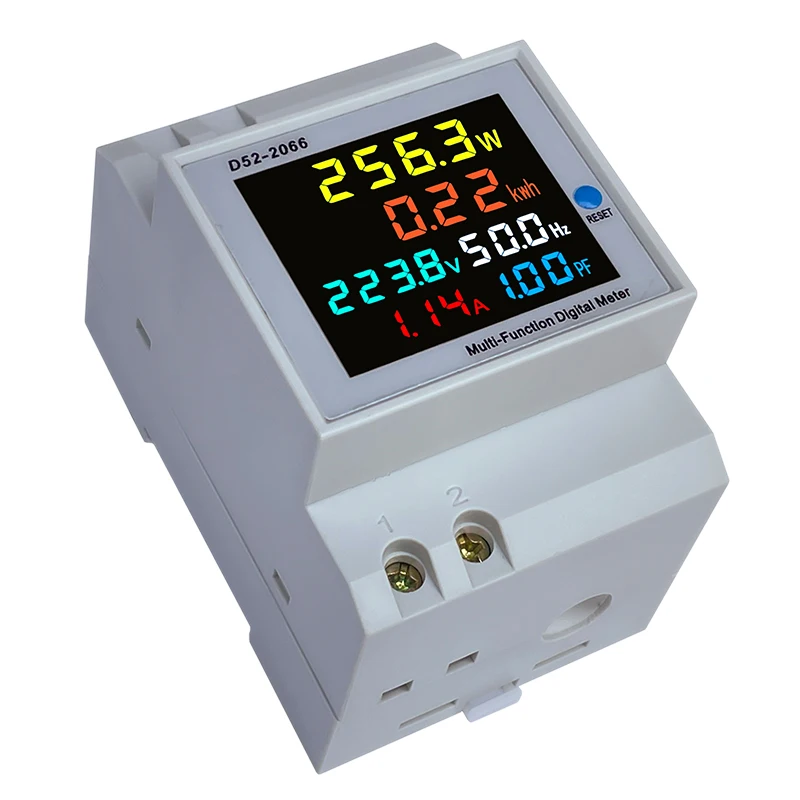 Digital Multimeter Din Rail AC 220V 110V 40V~300V 100A Ampermeter Power Energy Voltmeter Ammeter Volt Watt Kwh Frequency Power Factor Meter