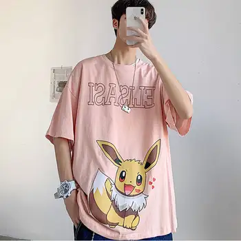 

Cool Pokemon T-shirts Men Harajuku Oversize Tops Tee Shirts Japan Hip Hop Tshirt Streetwear Casual Summer Cartoon T Shirts Boys