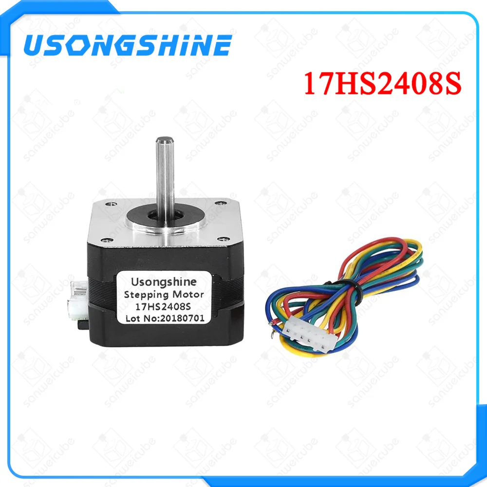 5 шт./лот шаговый двигатель Nema 17HS2408S с 4мя фазами, Nema 17 42 двигатель 42bygh 0.6A CE Рош ISO лазера CNC и 3D принтер моторы