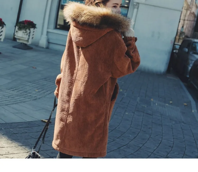 New Fashion Winter Wadded Jacket Women Long Parkas Warm Hooded Cotton Padded Overcoat Hot Sale Abrigos mujer LX2192 | Женская одежда