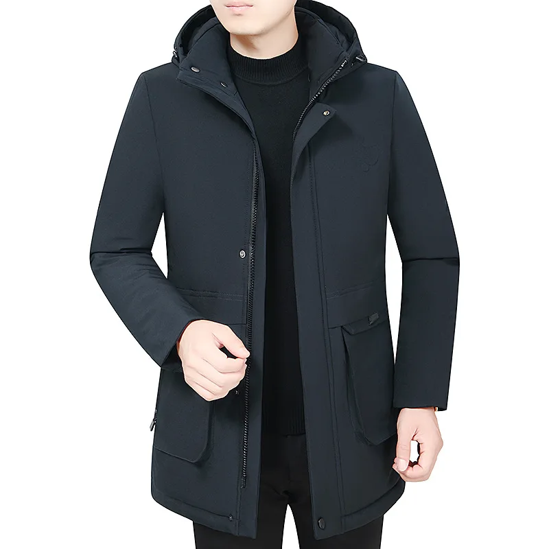 Зимняя куртка с подкладкой из хлопка для мужчин средней длины и длинные для мужчин и женщин среднего возраста; Утепленная куртка с хлопковой подкладкой|Парки| | АлиЭкспресс