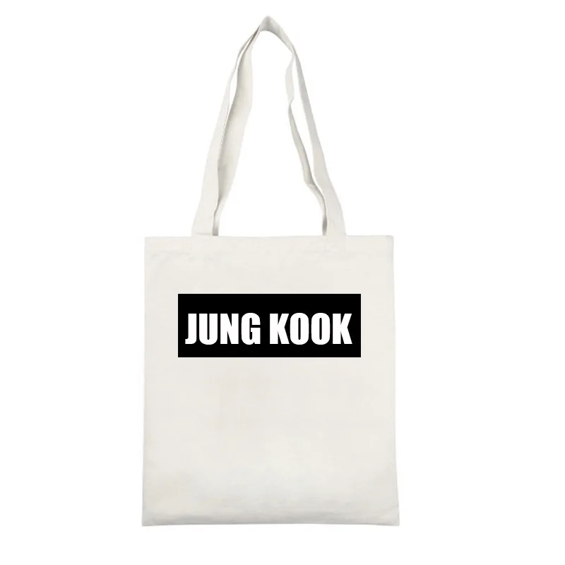 Kpop Bangtan JUNGKOOK Jimin V J hope Холщовая Сумка мужская и wo сумочка мессенджер для шопинга