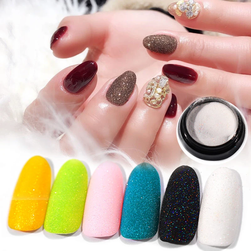 ELECOOL Hot Sale 2g Holographic Snow Starlight Nail Glitter Powder Shining Sugar Dust Art Decoration TSLM2 | Красота и здоровье