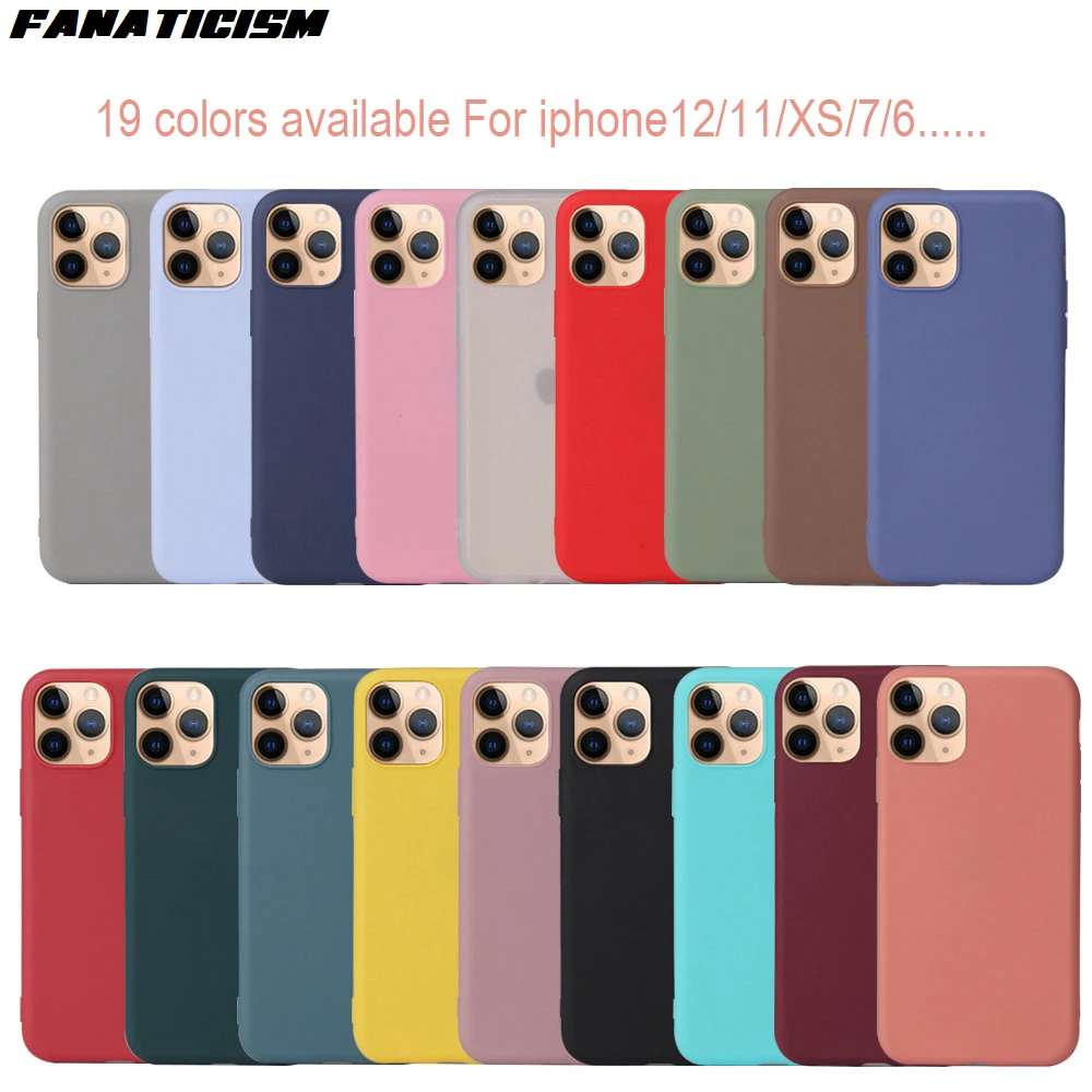 US $240.00 500pcs Fashion Candy Color Silicone Phone Case For Iphone 12 Pro Max 12pro 12mini Matte Soft Tpu Back Cover Cases For Iphone12