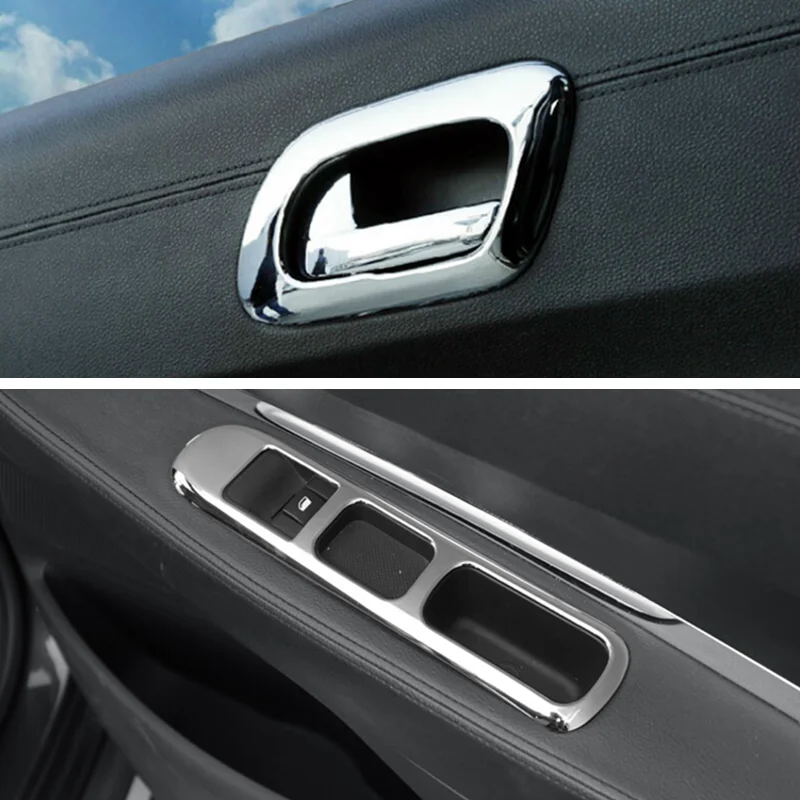 Copertura in ABS Cromato per Pannello Maniglia Porta Auto, Supporto per Pulsante Alzacristalli, Accessori Auto per Peugeot 3008 2009-2015  34