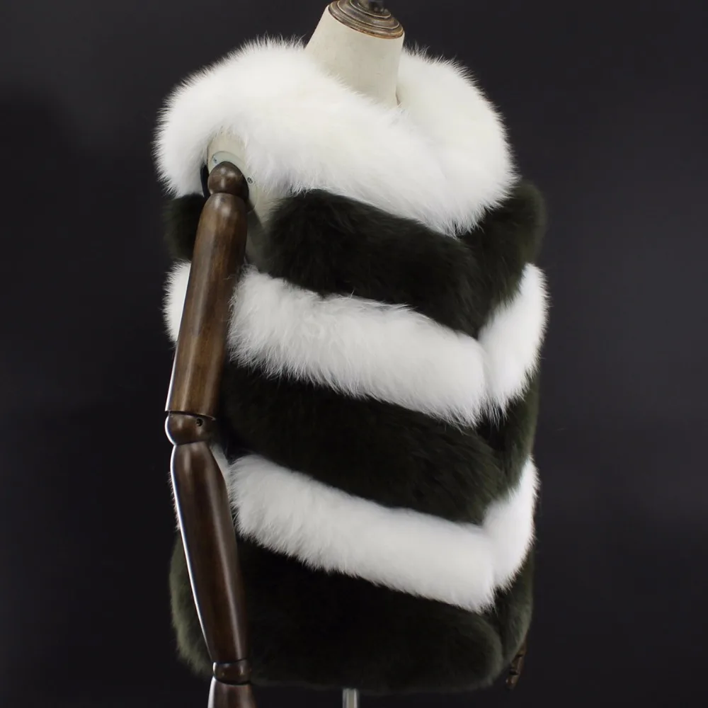 winter women real fur vest lady natural fox fur coat sleeveless warm fashion fur gilet female vest brand customized