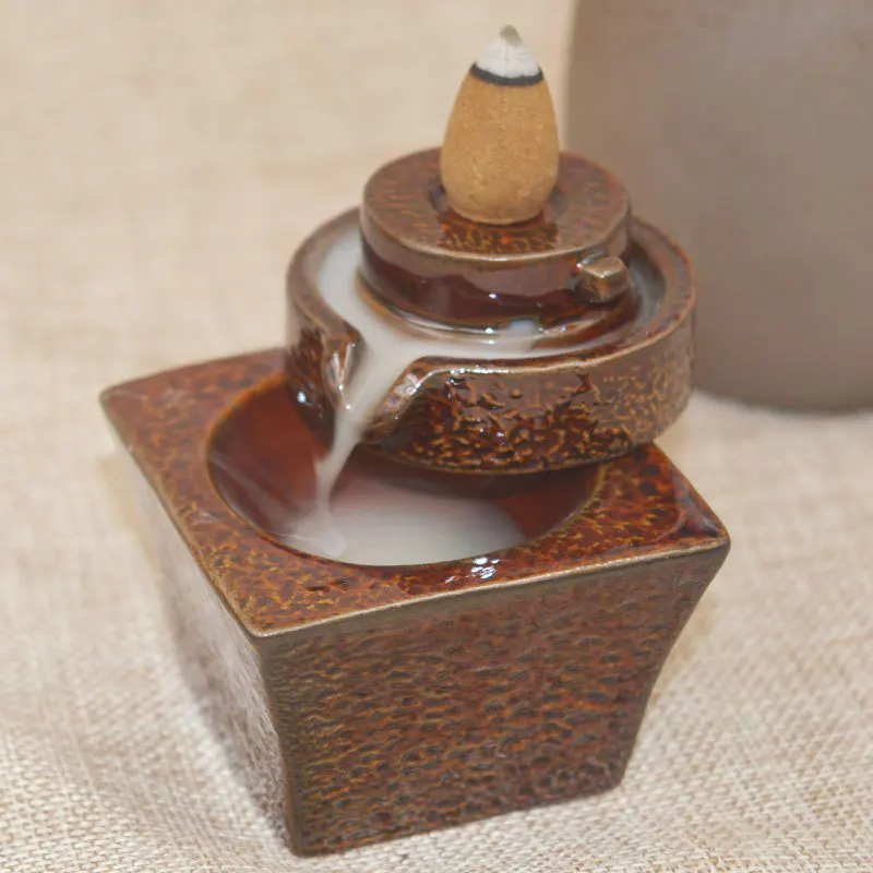 Dropship The new ceramic incense tower back pour incense incense and