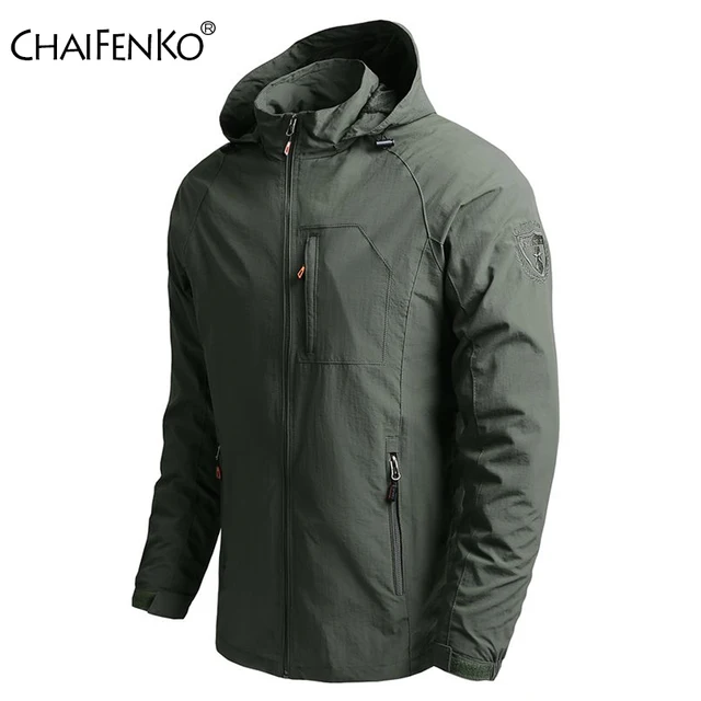 Men Outdoor Hiking Jackets Waterproof Hooded Windbreaker Coat Men 2022 Autumn New Casual Jacket Tactics Military Jackets Men 5XL 1