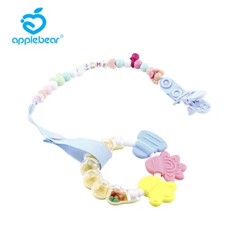 

Anti-drop Baby Nipple Clip Chain Can Be Stretched 70cm with Spring Translucent Nipple Chain Baby Teether Nipple Anti-drop Chain