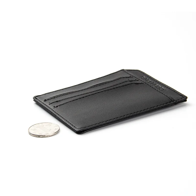 Slim Designer Men's Credit Card Holder Leather Wallets Bank Card Case Business Mini Purse For Driver's License Small Cardholder