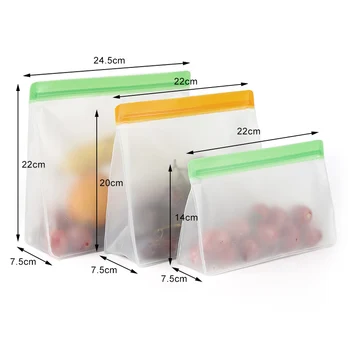 

Silicone Food Storage Containers Cool Bowl Cup Set Reusable Bag With Zipper Closure Fruit And Vegetable Bag Cup With Seal Bag