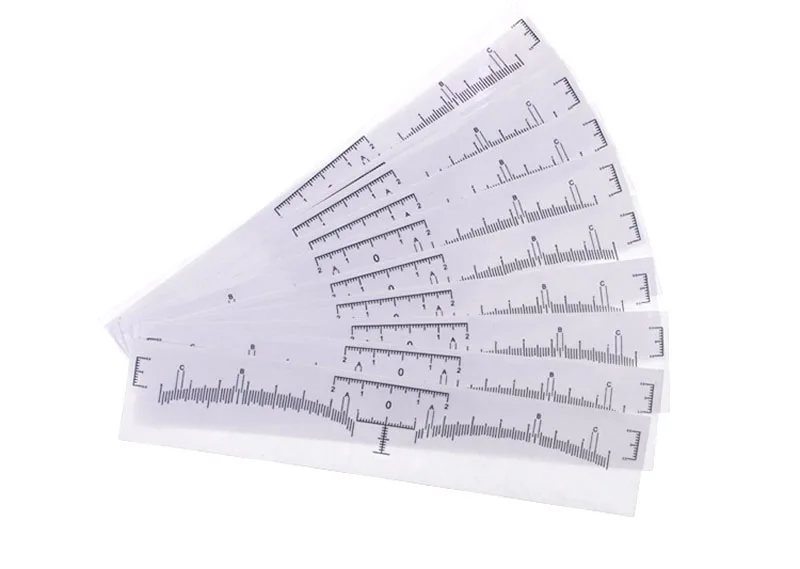 10 шт одноразовые большие линейки для бровей, аксессуары для микроволокна, измерительный знак, Перманентный макияж, наклейки, тату, набор инструментов