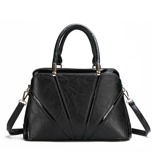Женская композитная сумка многоцветная роскошная кожаная сумочка сумки известный бренд дизайнер Sac женская сумка Tote сумка на плечо комплект - Цвет: Черный