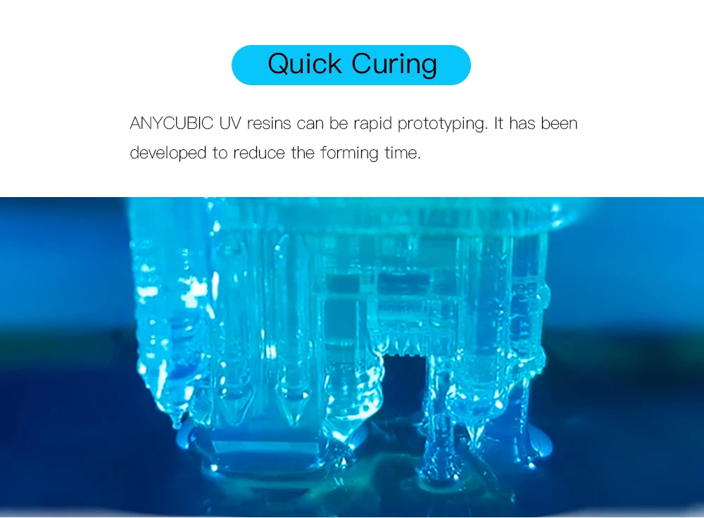 2 pieces/lot ANYCUBIC 3d Printer resina 405nm UV Resin For Photon Mono UV Sensitive Resin Basic 1KG Bottle 3d Printing Materials