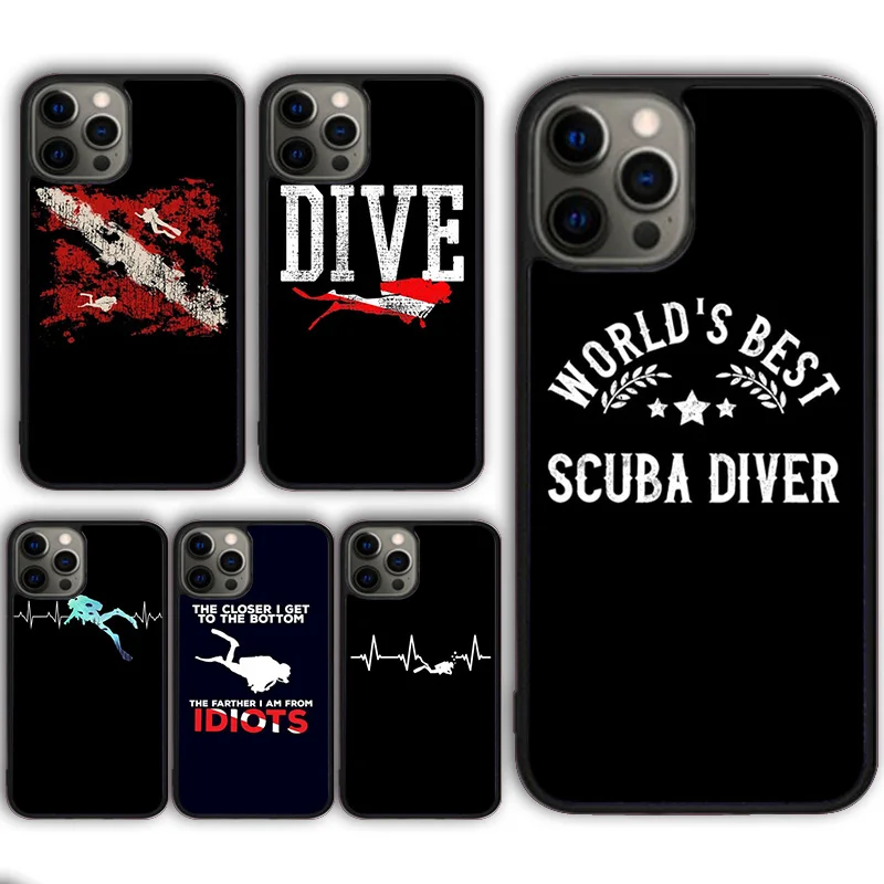 Scuba Diver Diving Underwater Snorkeling Phone Case For Iphone 13 14 11