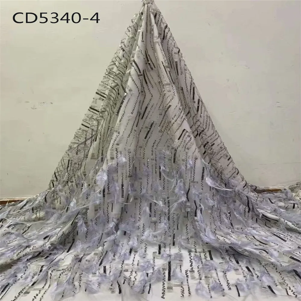 Очень красивое новое модное французское кружево с 3D вышивкой для свадьбы высококачественное перьевое кружево свадебная ткань