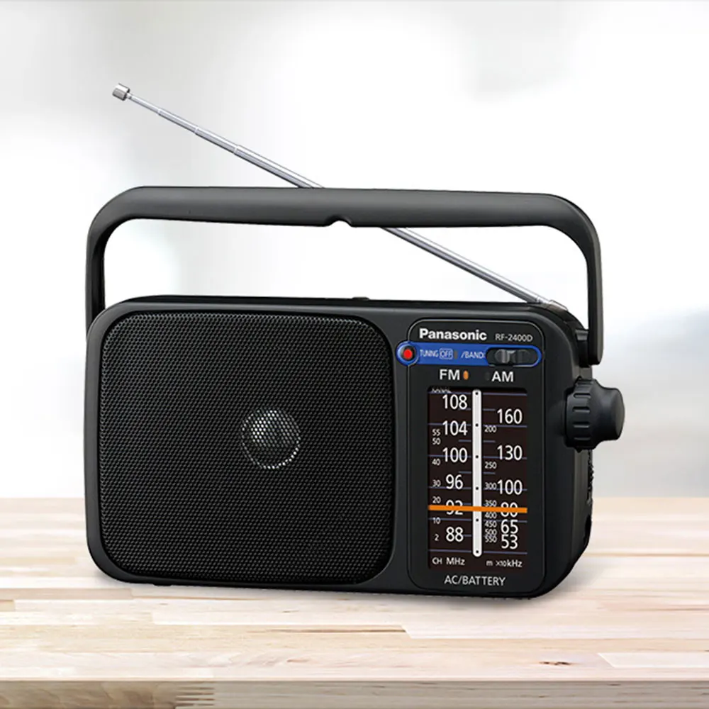 Panasonic Портативный FM/AM Радиоприемник RF 2400DEE K цифровой тюнер с AFC большая