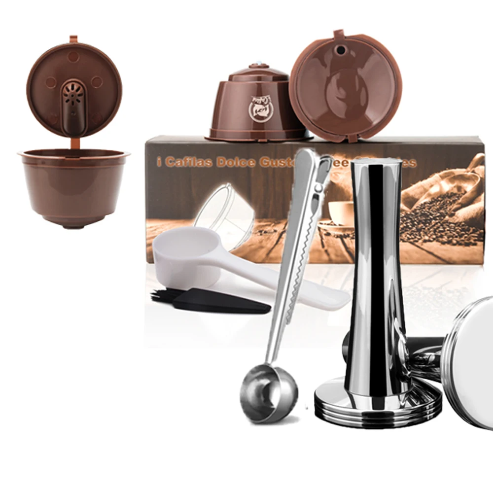 Per Nescafe Dolce Gusto Filtri Per Caffè Capsule Pod Riutilizzabile Riutilizzabile Dolce Gusto Caffè Tè Gocciolatore Cestini Per Tazze Cucchiaio Penne