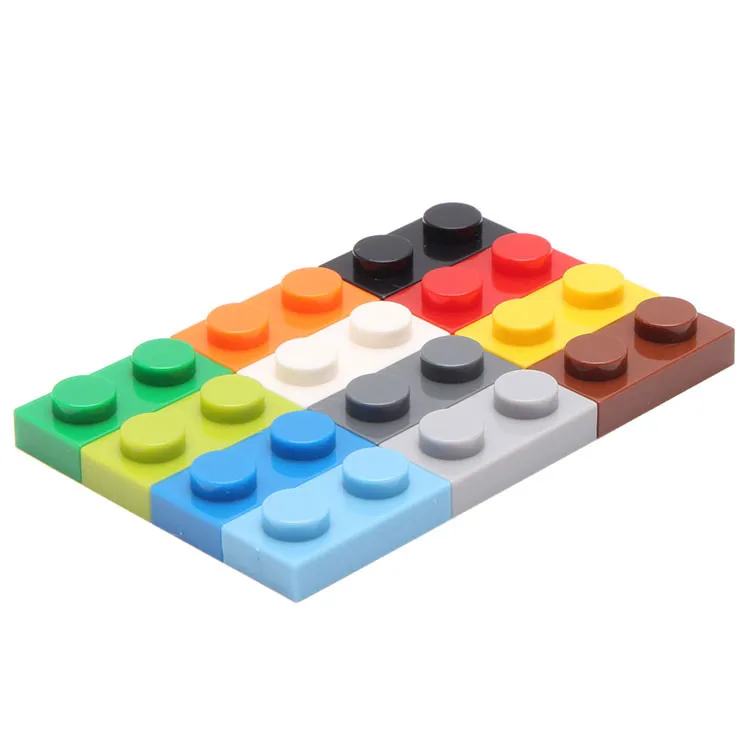 

DIY Building Blocks Thin Figures Bricks 1x2Dots 200PCS lot 12Color Educational Creative Compatible With Legoe Toys for Children