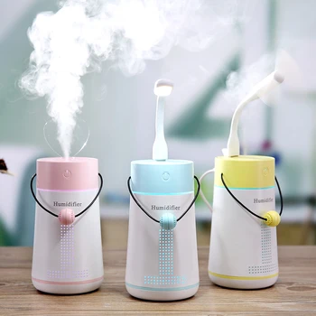 

250ML USB Aromatherapy Fogger Air Humidifier Essential Oil Diffuser With LED Light Fan Mirror Message Board 5 in 1 For Car Home