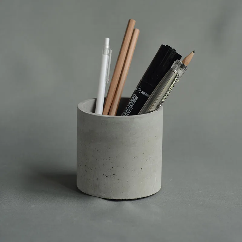 Round Square Pen Holder Plaster Container Silicone Mold