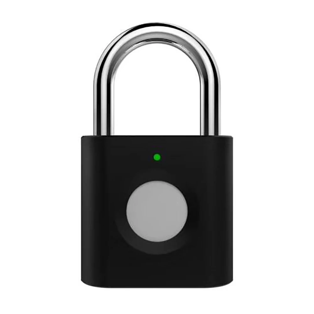 

Smart Fingerprint Lock USB Rechargeable Fingerprint Padlock Quick Unlock Zinc Alloy Metal Chip for Door Luggage
