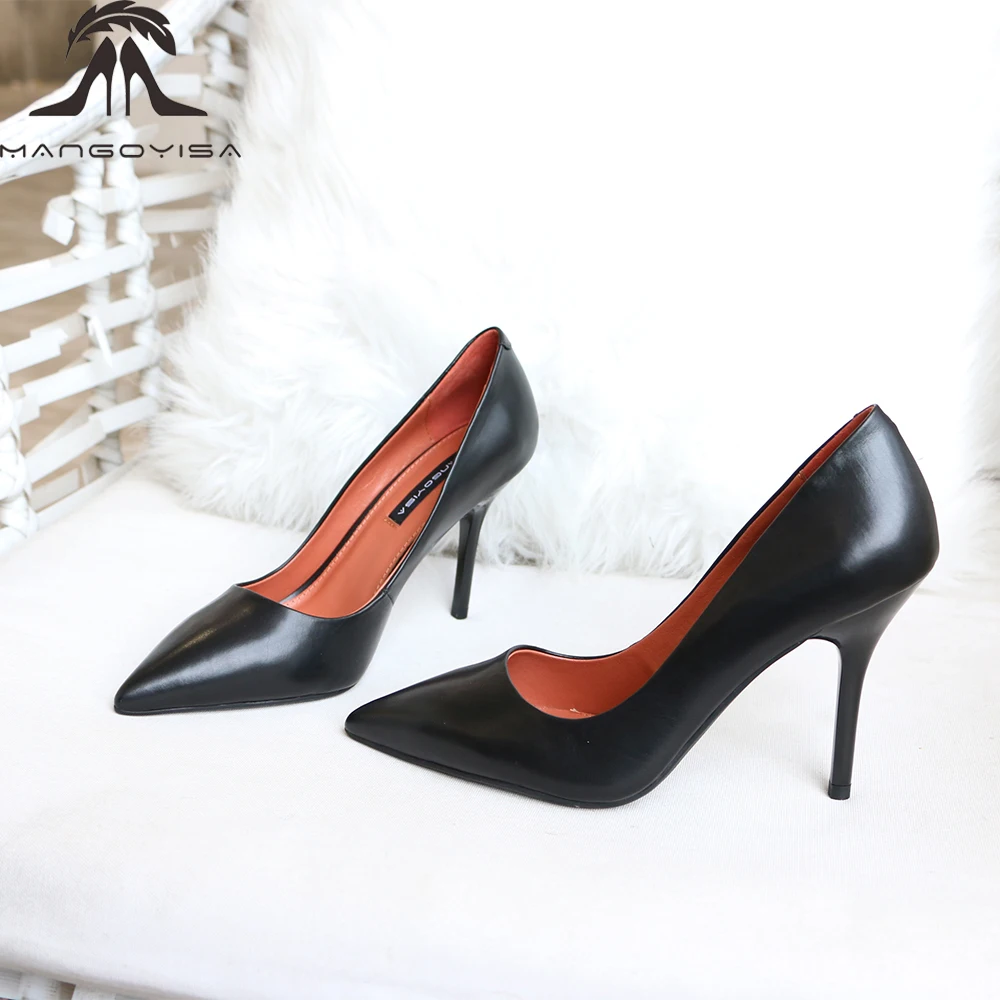 

Pointed High Heels/Women's Pumps Are Designed For Elegant Fashion Women To Work And Made Of Genuine Leather 2019 MANGOYISA