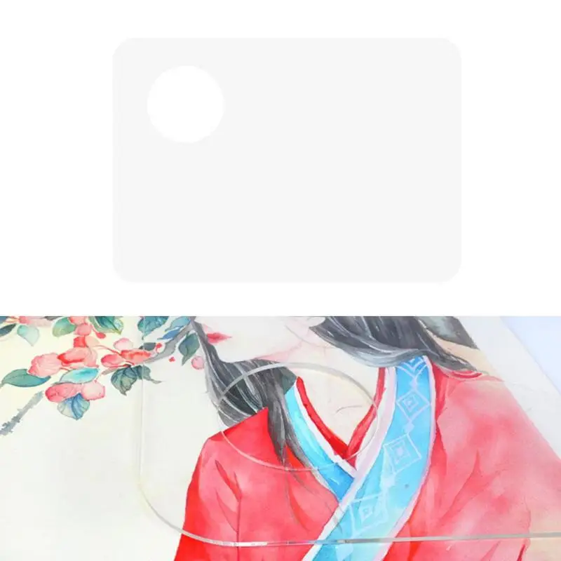 Acrylic Plastic Transparent Palette Watercolor Oil Painting Drawing Palette Acuarelas Profesionales 2size Optional Paleta Pintar